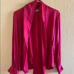 Vintage Saint Laurent Fuchsia blouse size 38